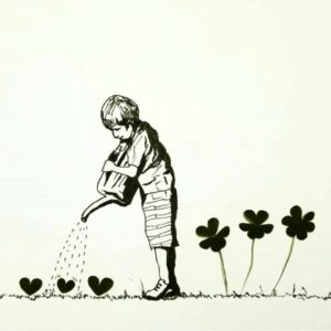 09. Watering Heart - Amazing Illustrations & Drawing (9)
