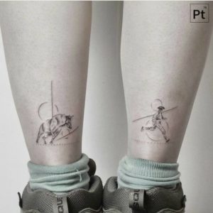 Amazing Body Tattoo Art (11) - Running from Bull