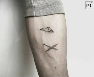 Amazing Body Tattoo Art (4) - Airplane Shadow