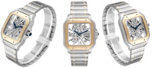D. Cartier Skeleton Horloge Santos -Two Tone Watches
